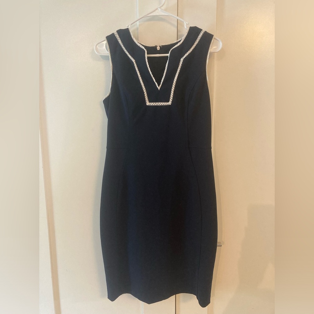 Tommy Hilfiger Navy Blue Sheath Dress Size: 8